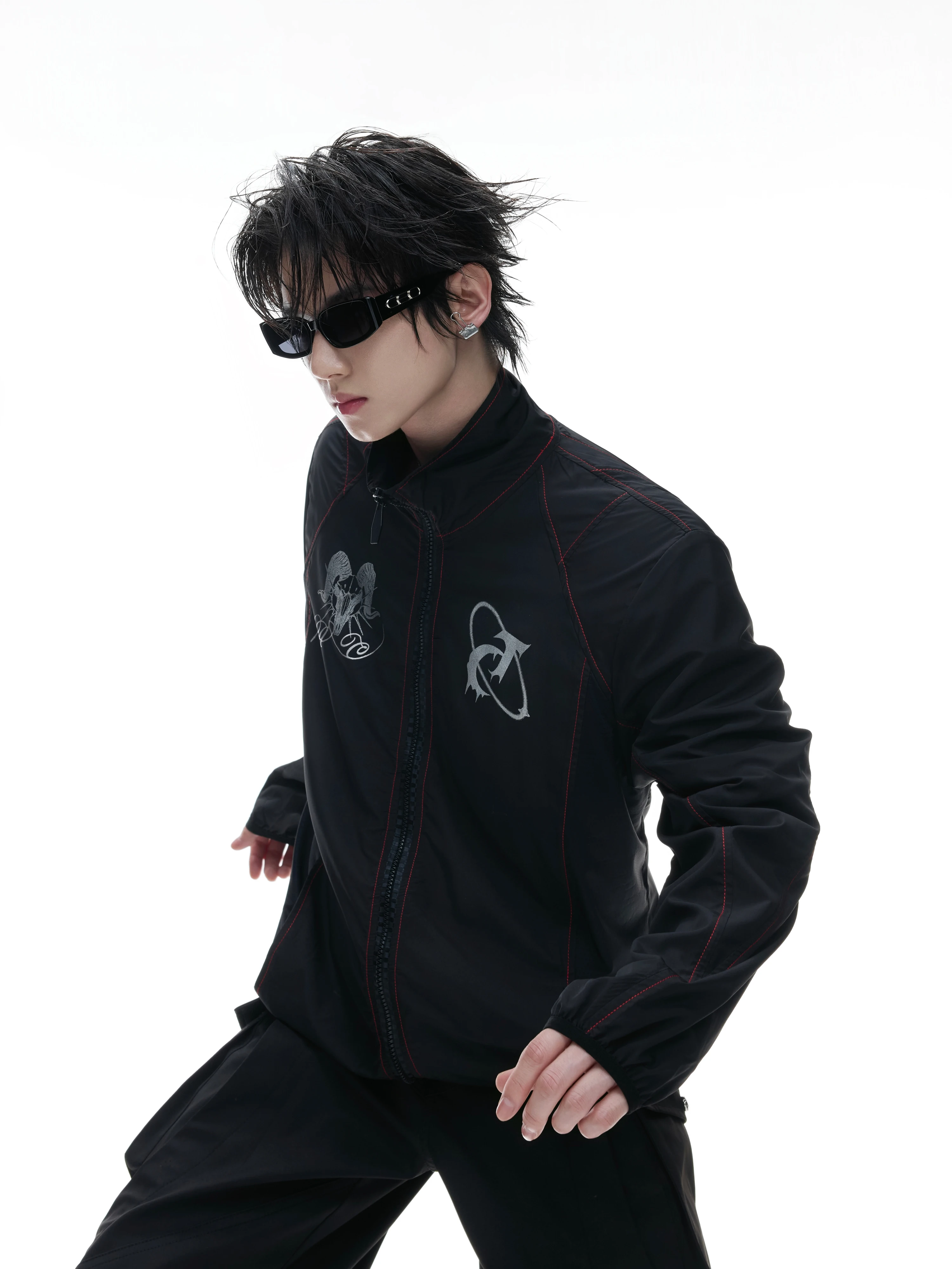 Original ArguE Sun Protection Jacket Stand Collar Zipper Design Regular Fit Ultra Thin Long Sleeve Men's Summer Outerwear