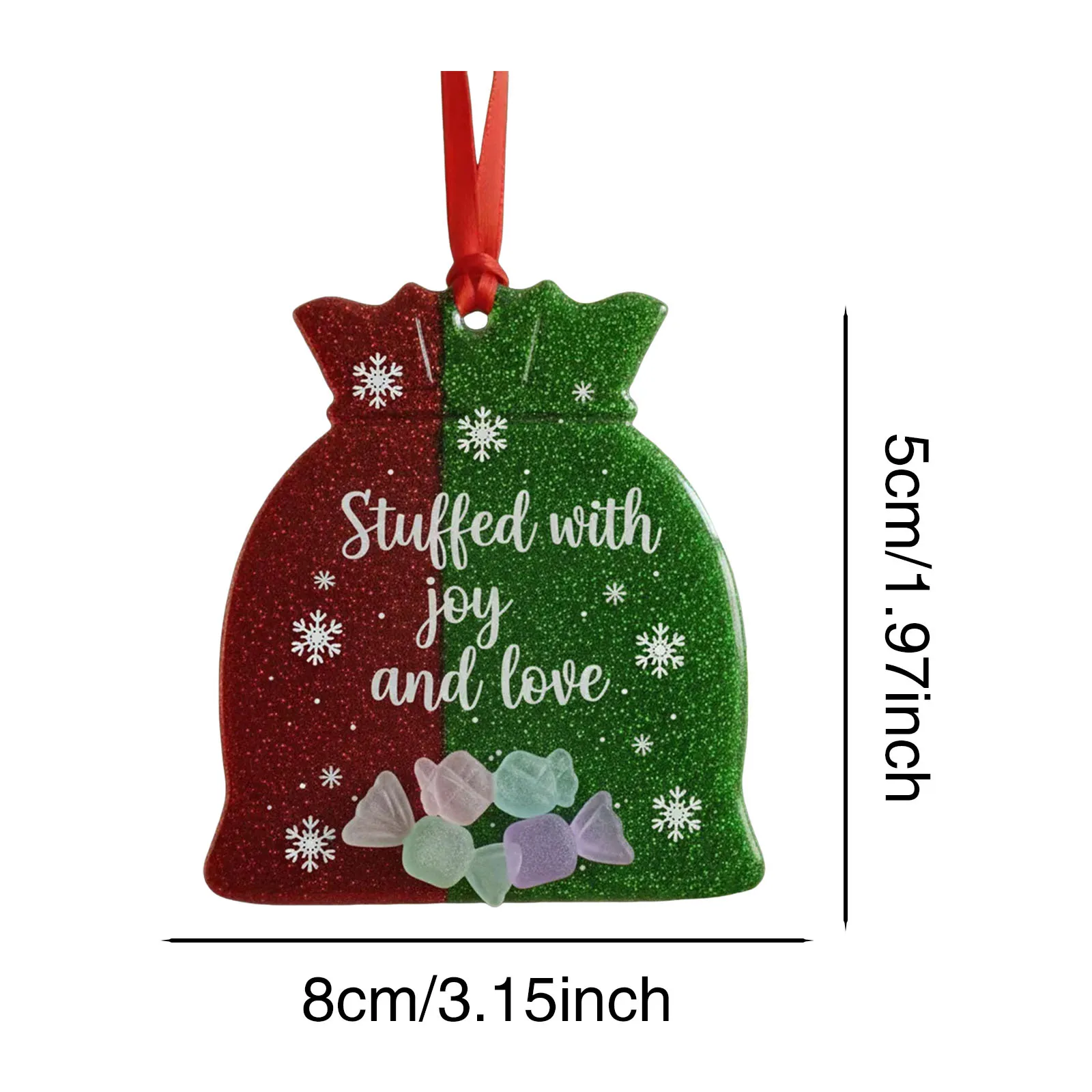 لوازم عيد الميلاد الفنون والحرف اليدوية للأطفال الذين تتراوح أعمارهم بين 2-4 سنوات عيد الميلاد 2d الاكريليك شقة حلي معلقة هدية للديكور المنزل #6