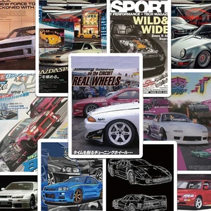 Retro JDM Racing Car Poster -Aufkleber, legales Graffiti -Etikett, Telefon DIY, Skateboarding, Gepäck, Dekorationen, 10 PCs, 30 PCs, 50pcs 10 Hauptaufkleber des Verkaufs - №6