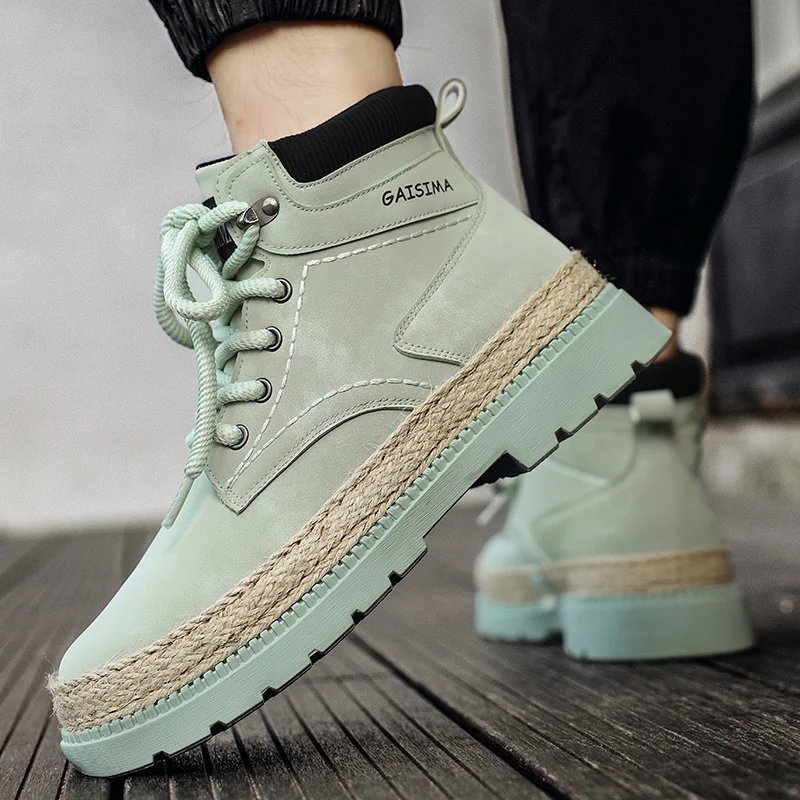 CYYTL Mens Boots Casual Winter Shoes Hiking Outdoor Work Cowboy Chelsea Tactical Ankle Platform Designer Luxury Sneakers Leather image 5