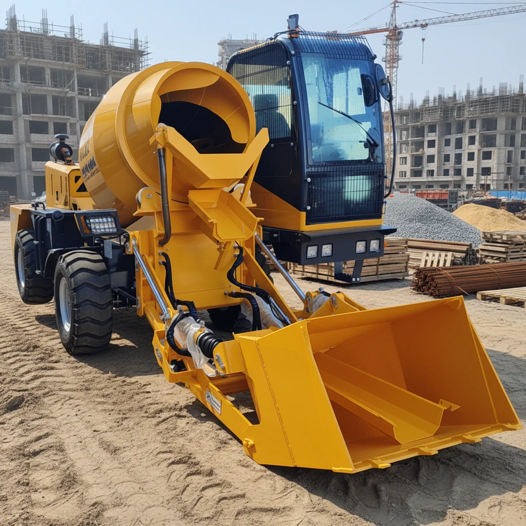Customized 5.5 Cubic Self Loading Concrete Mixer Truck Heavy Duty Type With Long Service Life