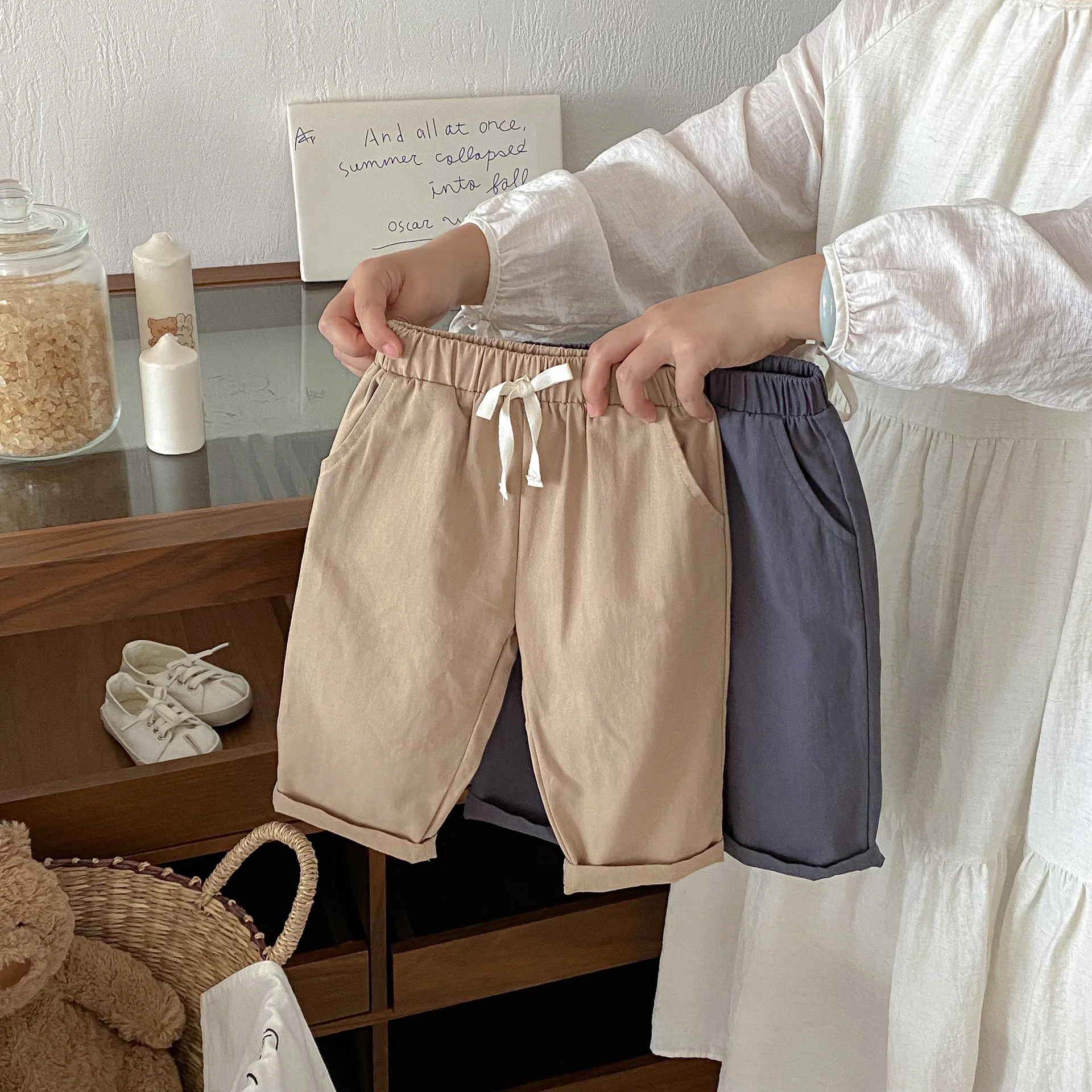 

MILANCEL Autumn New Boys Pants Brief Style Kids Trousers Boys Solid Pants Kids Boys Straight Pants