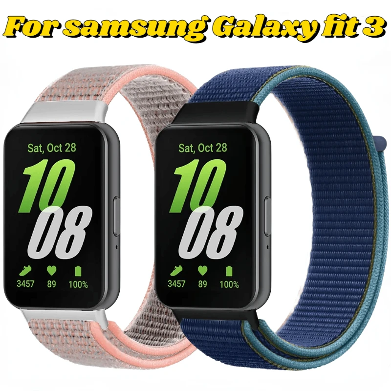 

Ремешок нейлоновый для Samsung Galaxy Fit 3, Воздухопроницаемый браслет с петлей, Аксессуары для Samsung Galaxy Fit 3