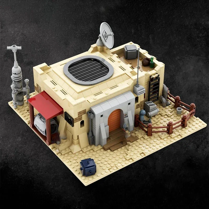 Moc Desert House Village Star Movie Tatooine Mos Eisley Cantina Compatibel 75290 Bouwstenen Bricks War Base Speelgoed aanwezig