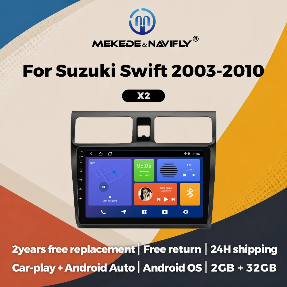 2din 10“ Android Car Radio for Suzuki Swift 2003-2010 Multimidia Player Intelligent Car Audio System Wireless CarPlay Auto WIFI