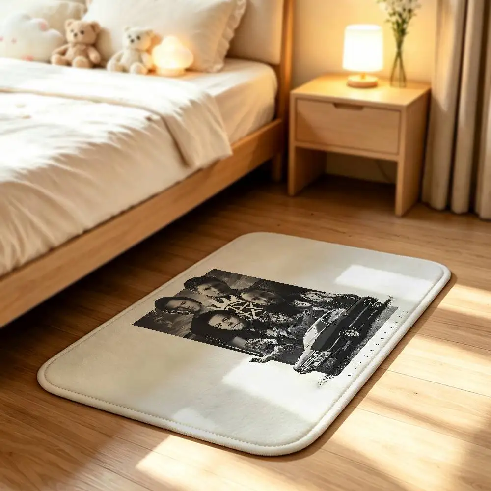 S-Supernatural D-Dean S-Sam Soft Comfortable Short Plush Rug Carpet mat Anti‑Slip Floor Mat Machine Washable Home Decor