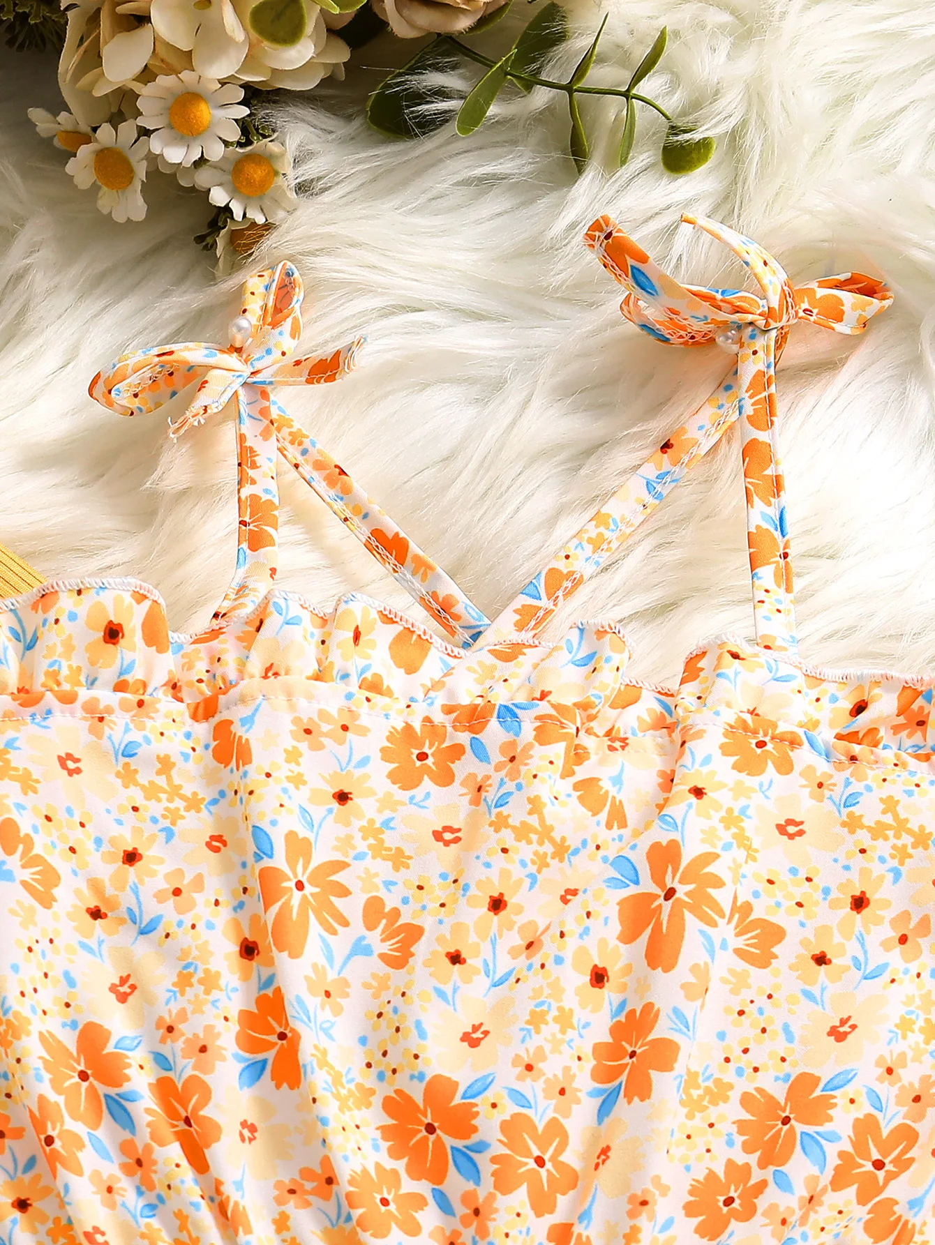 مجموعة بذلة لطيفة للفتيات للربيع والصيف والخريف، سراويل فانوس بحمالات زهرية + شال قصير بأكمام طويلة بلون سادة مكون من قطعتين، ملابس عصرية يومية للفتيات