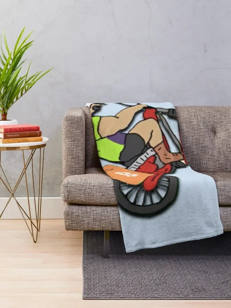 Mike Nolan Wheelie Throw Blanket For Baby Decorative Beds Blankets