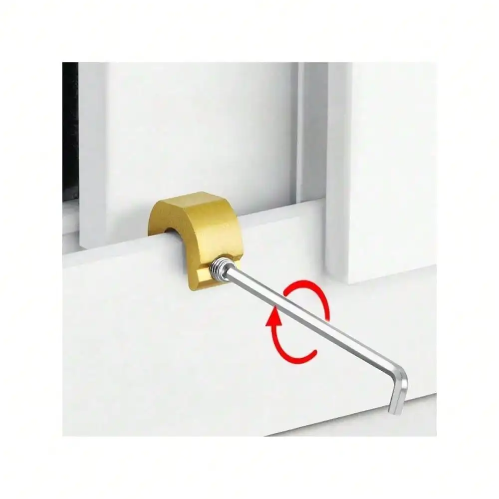 5/10 Pieces Aluminum Alloy Window Lock Limiter, Sliding Door and Window Limiter, Sliding Door and Window Metal Safety Clip - view 4
