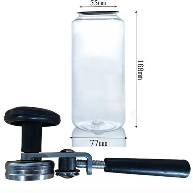 55mm Diameter Handheld Sealing Machine, Aluminum Can Sealer Tool, Easy Operate for Milk Tea Drink Plastic Container Lids
