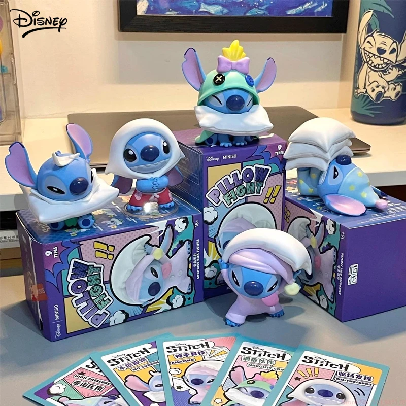 

2025 new Disney Stitch Pillow Fight Series Blind Box Cute Stitch Trendy Play Doll Figure Desk Decor Ornament Xmas Birthday Gift