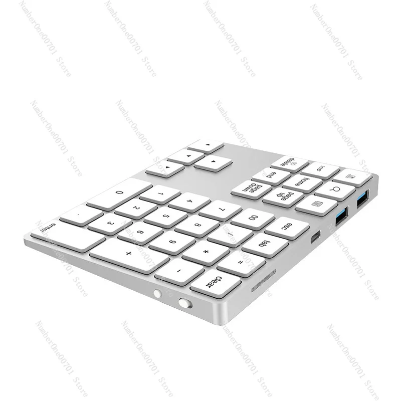 

34-клавишная Bluetooth-цифровая клавиатура, финансовый учет, офисная цифровая клавиатура с USB-портом расширения для ноутбука