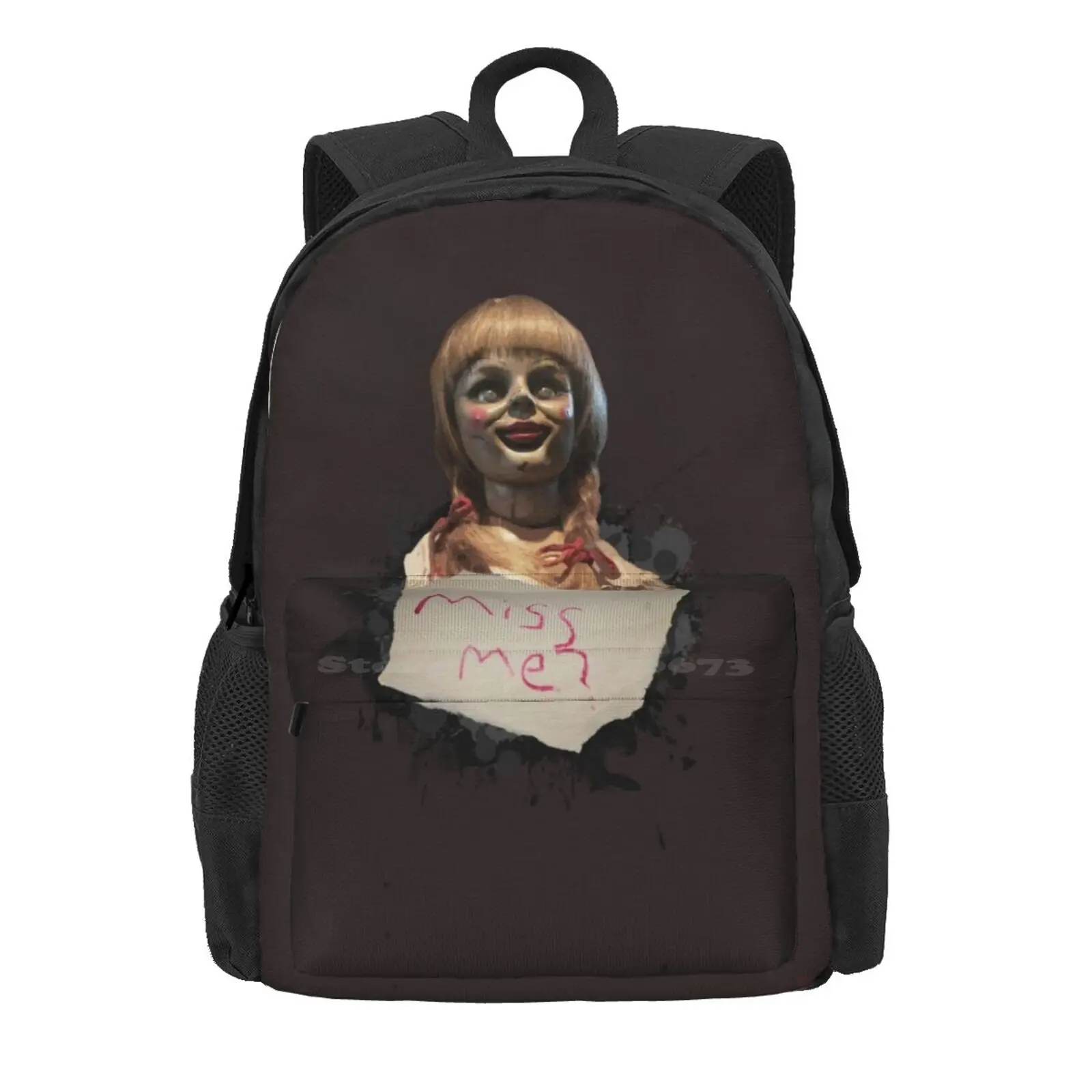 Annabelle The Doll Hot Sale Schoolbag Backpack Fashion Bags Warren The Warrens Horror Film Movies Tv Patrick James Wan Saw