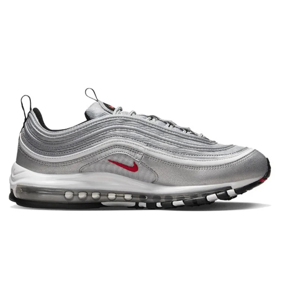 Nike-Zapatillas deportivas Air Max 97 para hombre y mujer, calzado de correr Unisex, color plateado, clásico, resistente al desgaste