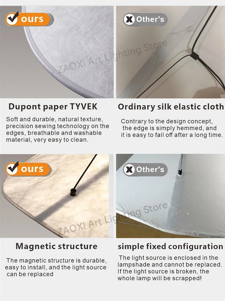 مصمم نسيج الحرير قلادة Led الثريا لغرفة المعيشة ديكور المنزل تعليق الإنارة اليدوية بريق لا ورقة لقطة حقيقية