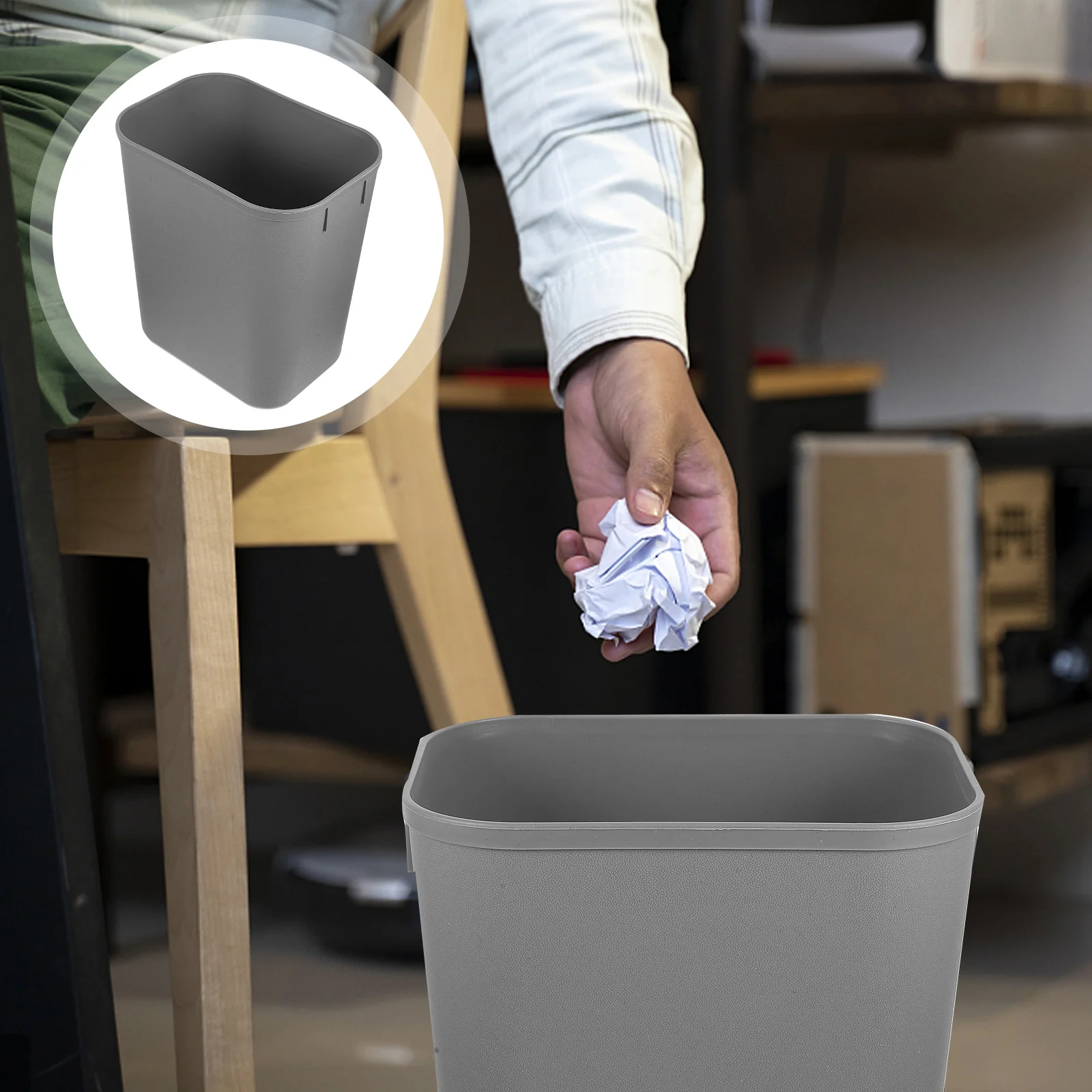 

Chic Waste Bin Square Trash Can Car Office Container Mini Garbage Holder Small Cans