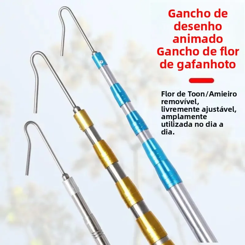 ステンレス鋼多目的釣りネットポール-0-メートル-6-メートル-3-メートル格納式ロングポールキャンプ旅行釣り具ユニバーサルフック