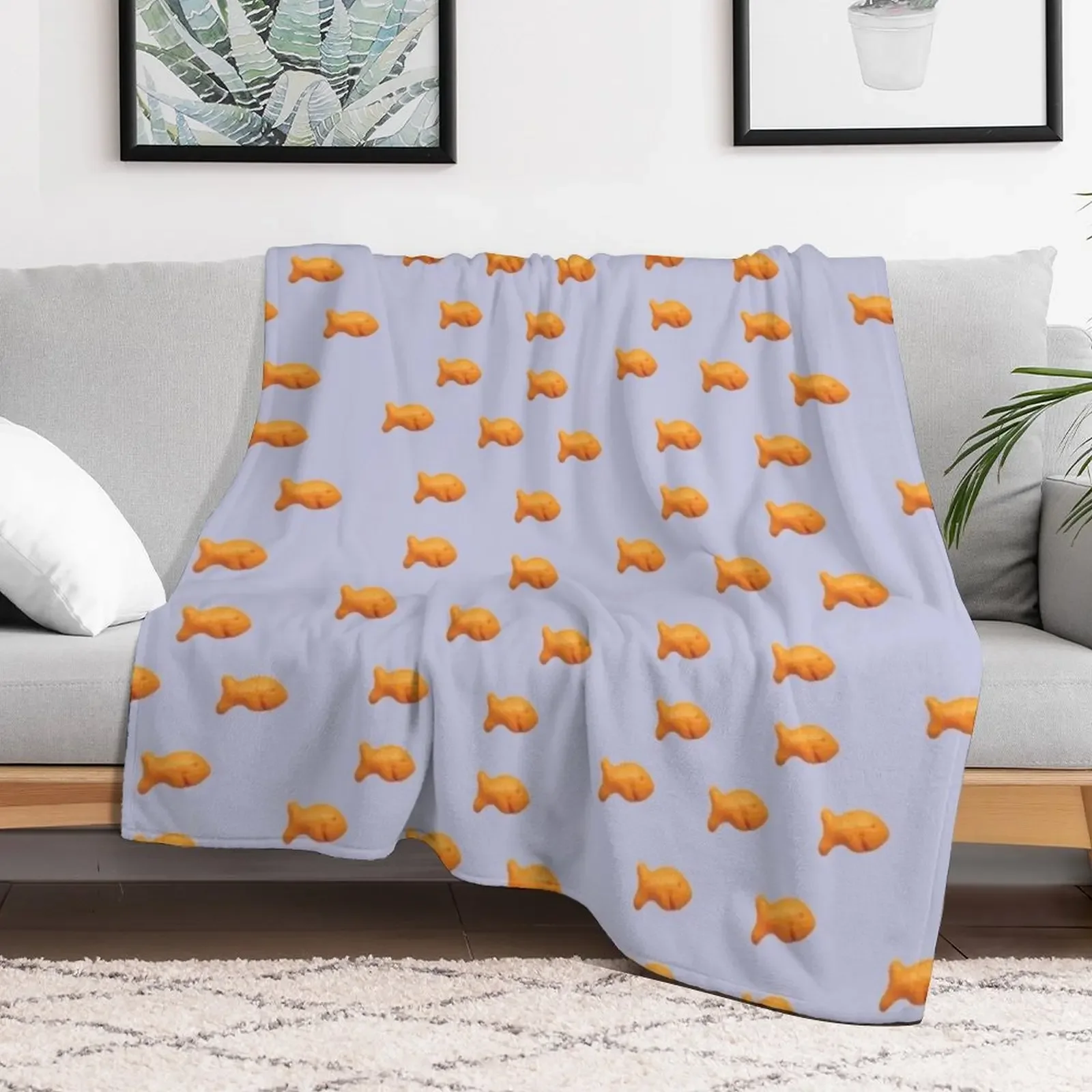 Goldfish Crackers Throw Blanket Flannels Nap Soft Big blankets ands Blankets