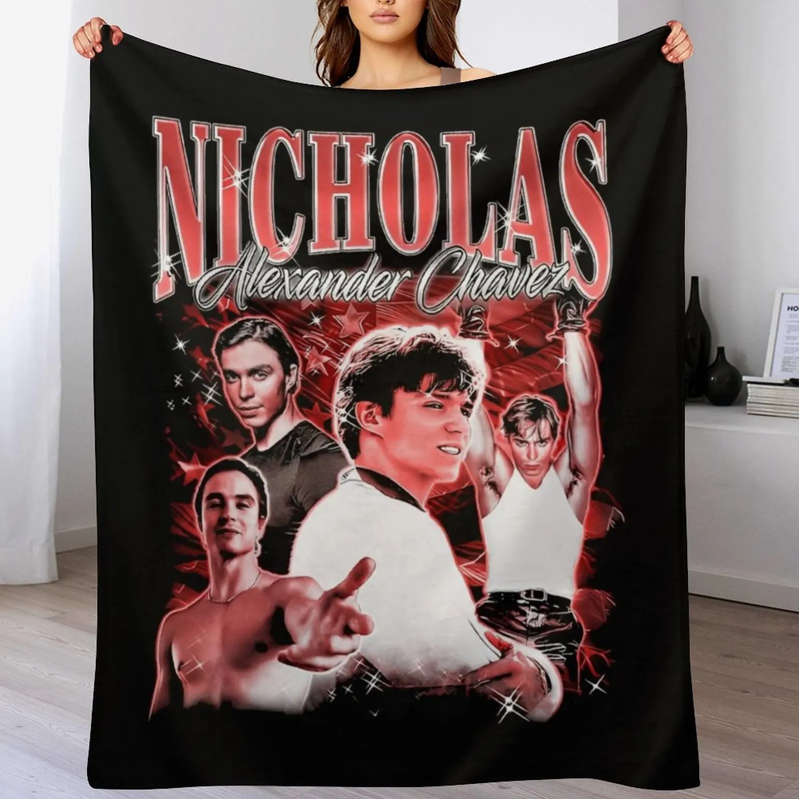 

Retro Moment Nicholas Chavez Throw Blanket Cozy Napping Blanket Gift for Mom Dad