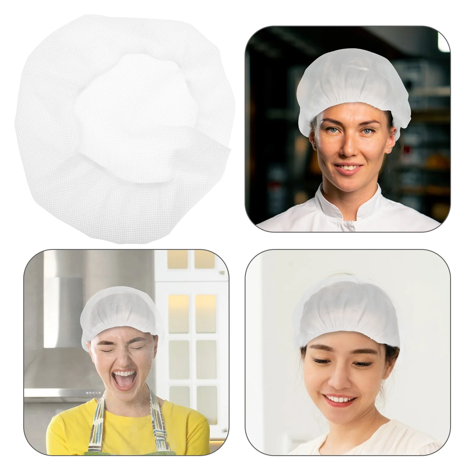 

6 Pcs Smoke Proof Chef Hat Hats Bakers Hairnets for Food Service Mesh Cap Work