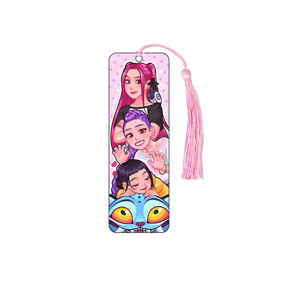 Kpop Demon Hunters Huntrix Cartoon Bookmarks  Anime Cute Stationery for Kpop Fans & Book Lovers, School Supplies Page Markers image 4