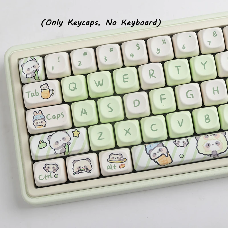 Cute Cat Keycaps PBT Material Mechanical Keyboards Set Various Theme Designs Available Bear Durable Keycaps Suitable for Gaming