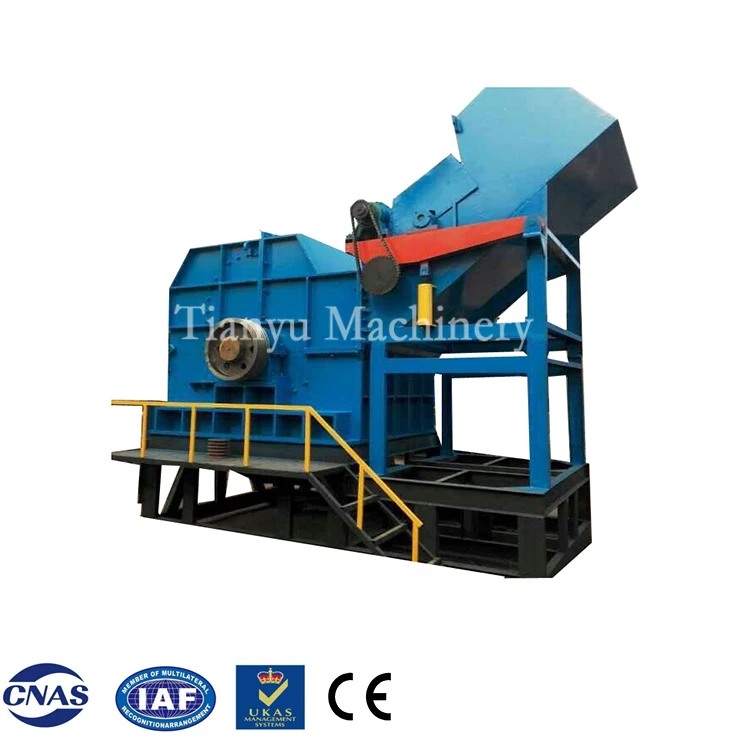 Refuse Forklift Pallet Fiberglass Electric Wire Metal Copper Sheet Shredder Blue Waste Metal Crusher