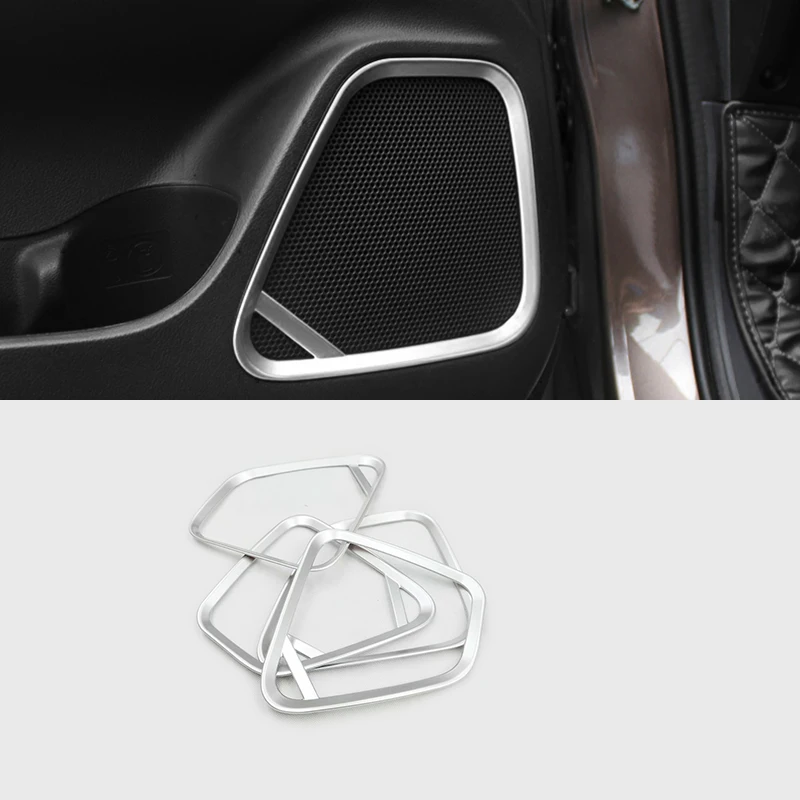 For Mitsubishi Outlander 2016-2018 ABS Matte Modified Decorative Audio Speaker Circle Cover Trim car Accessories styling 4pcs