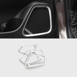For Mitsubishi Outlander 2016-2018 ABS Matte Modified Decorative Audio Speaker Circle Cover Trim car Accessories styling 4pcs