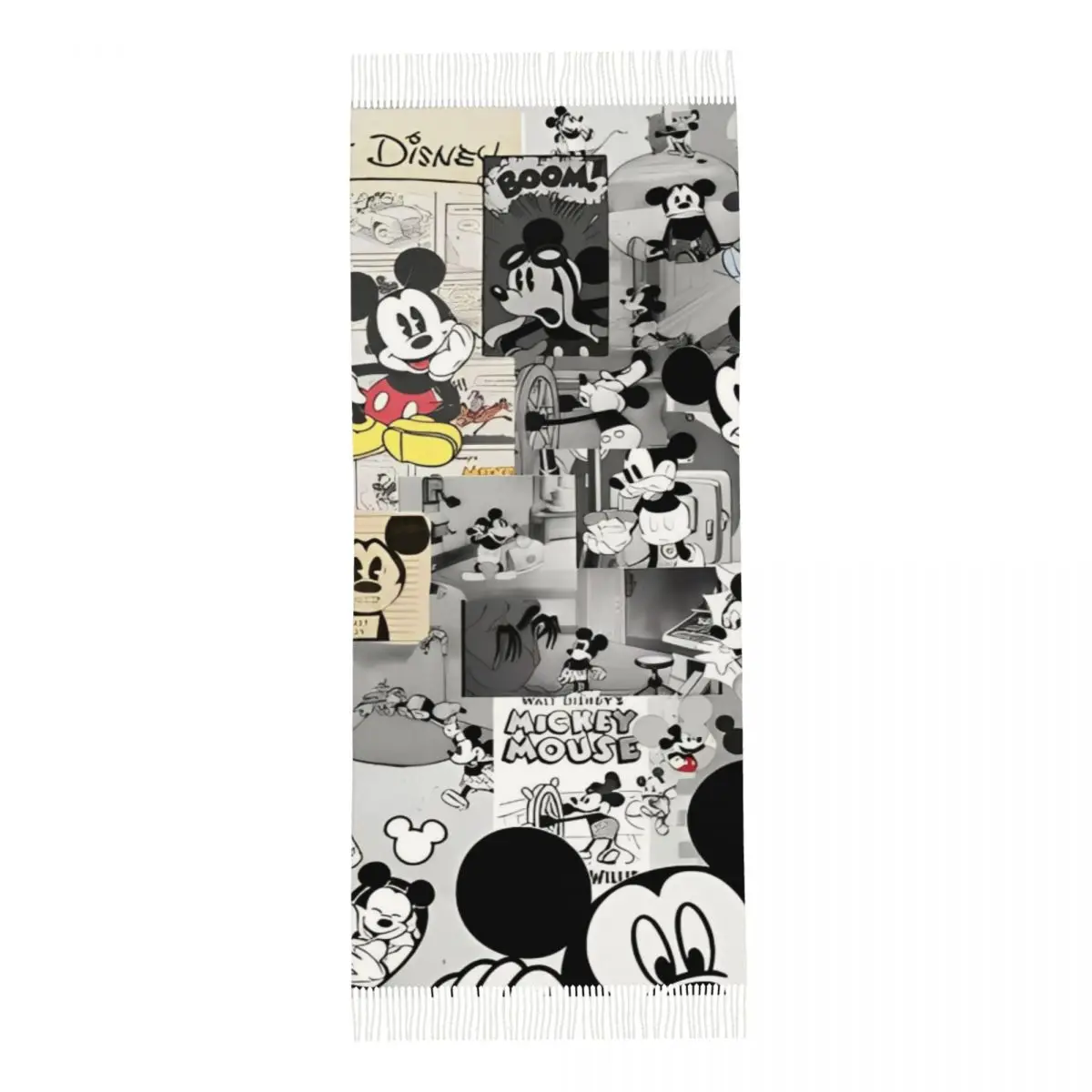 Cartoon Minnie Mickey Mouse Shawls Wraps for Women Warm Long Soft Scarf Pashminas Shawl Scarves