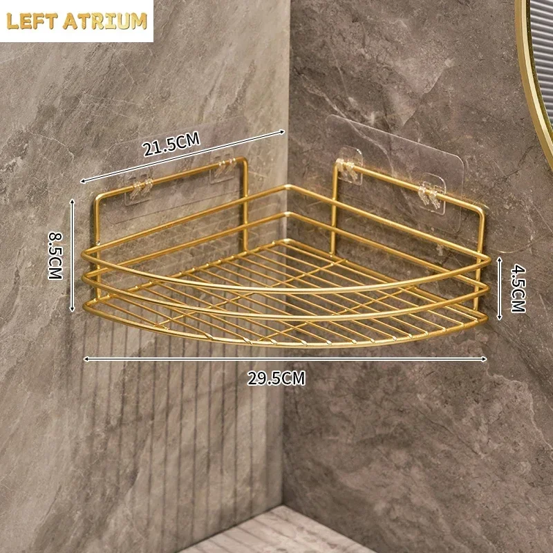 Bathroom storage rack Triangle storage rack Shower corner wash basin wall mounted skincare product storage rack household items