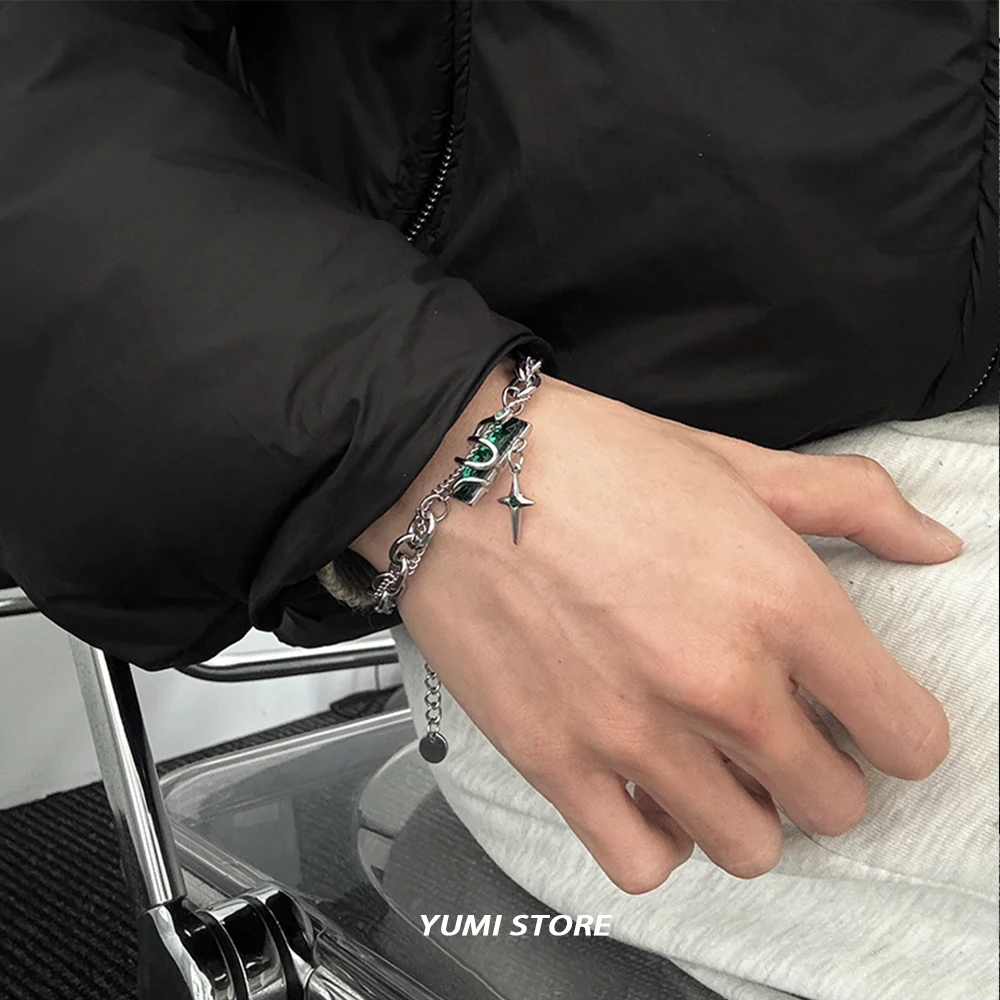 Pulsera Retro de circón de serpiente para hombre y mujer, pulsera Punk de lujo de acero inoxidable que no se decolora, accesorios de joyería Kpop asesxual