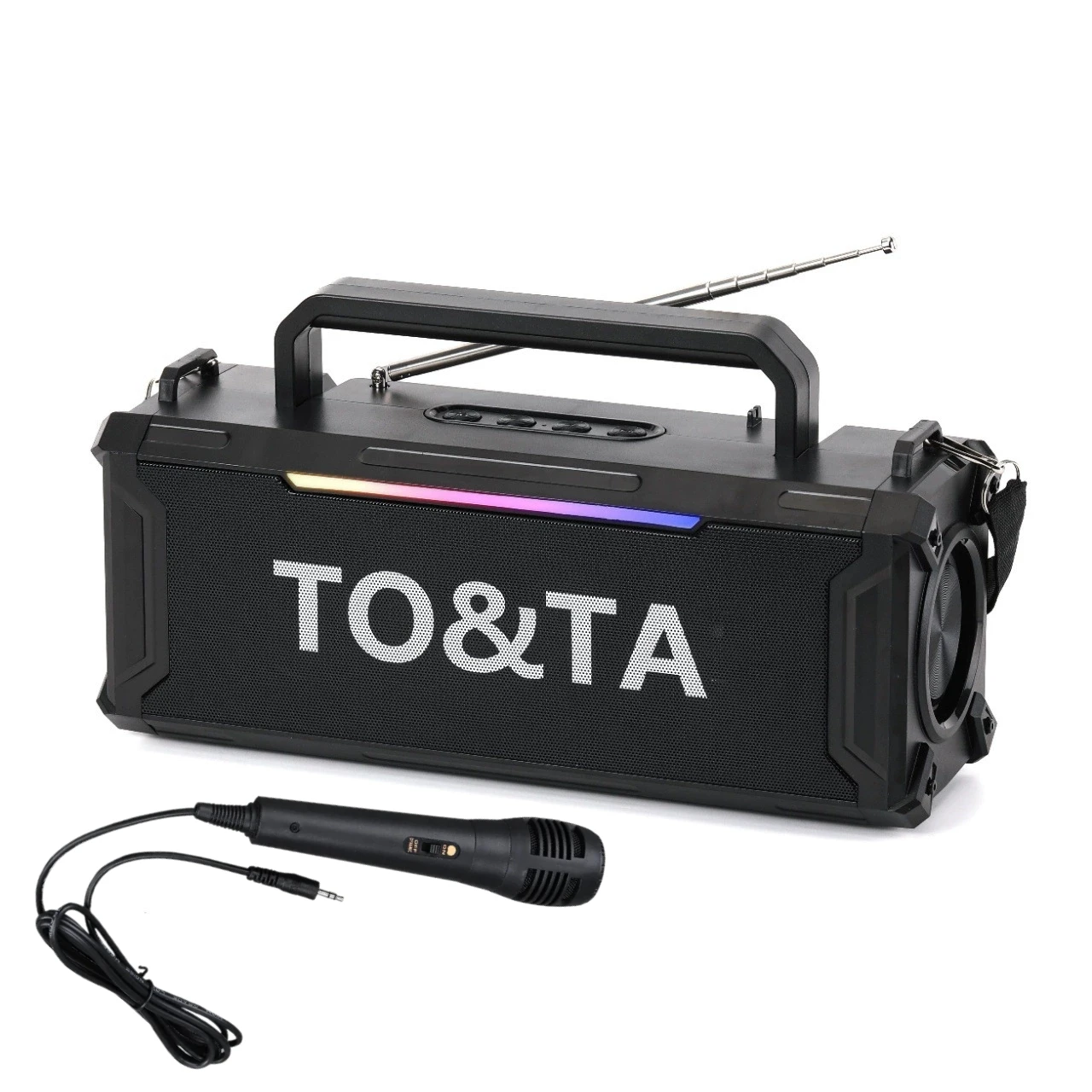 Venda quente de energia solar portátil alto-falante ao ar livre com bluetooth e função de carregamento solar multifuncional jogar karaoke máquina