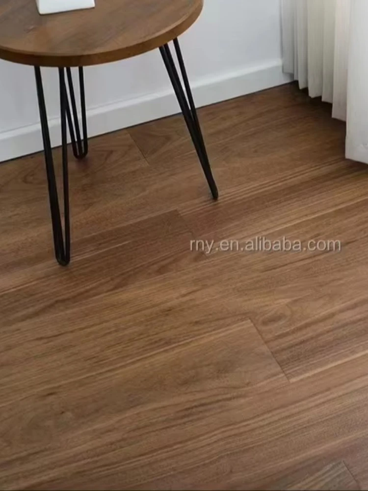 نسخة مخصصة من أرضية الجوز 15 مم لون طبيعي متعرج مصقول حديث #2