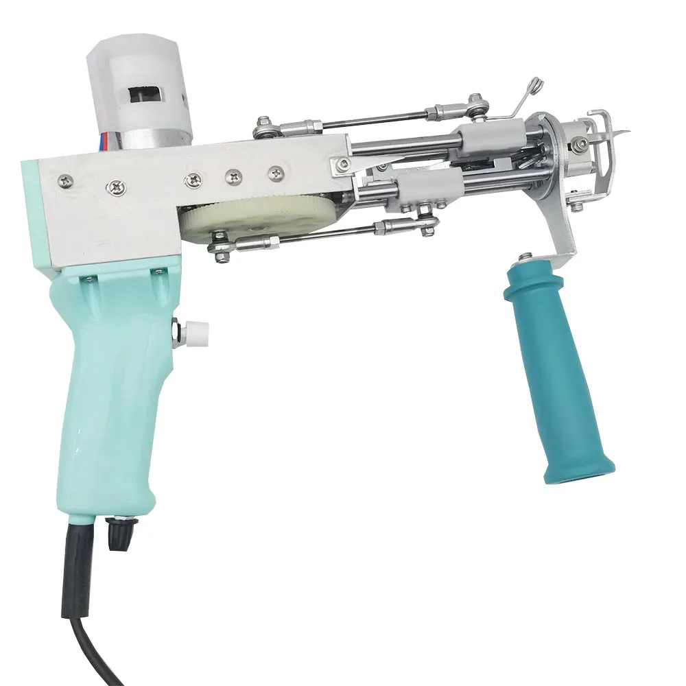 Light green  2 in 1 Tufting Gun  Hand Gun Carpet Weaving Flocking Machines Tufting Rug Gun Tool