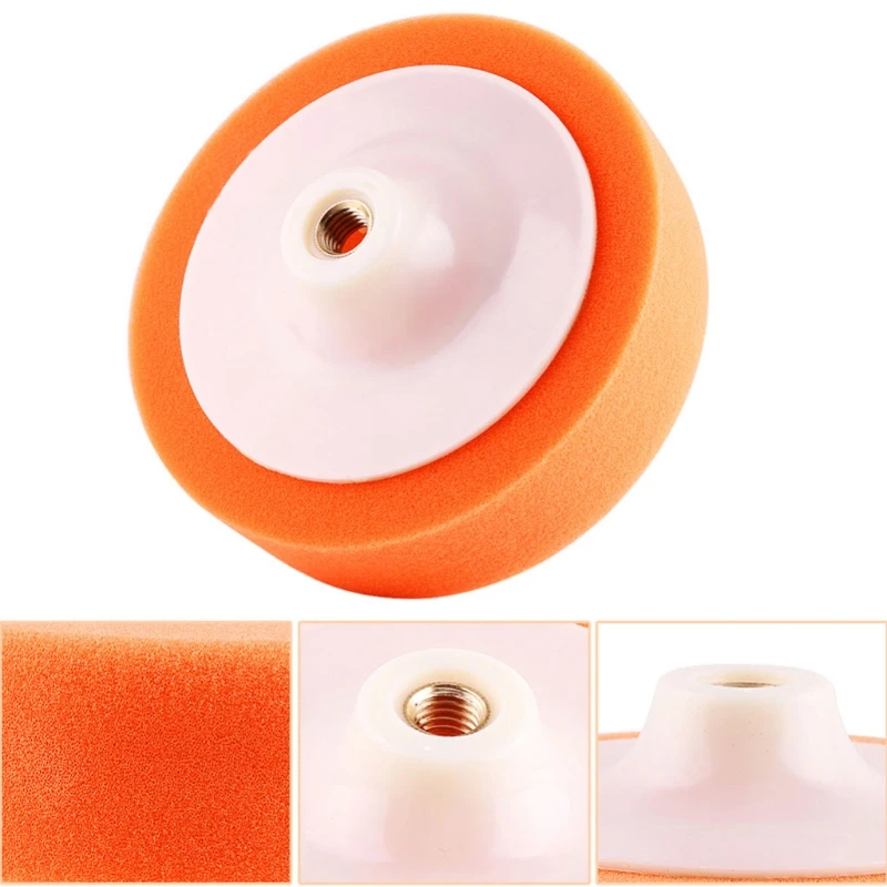 6 pulgadas 15cm Auto abrillantado para coche almohadilla pulido esponja rueda encerado naranja