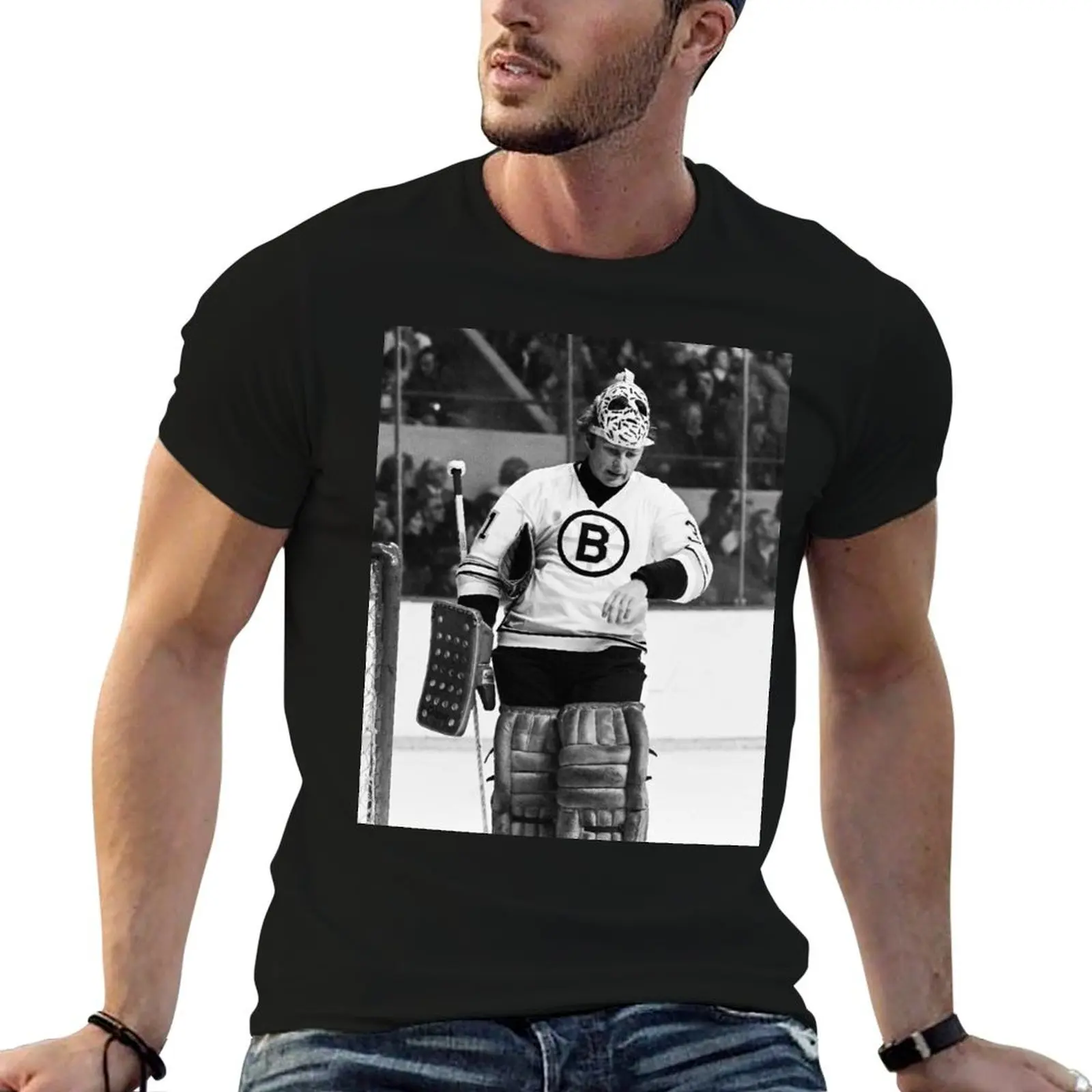 

Gerry Cheevers T-Shirt black cotton t-shirt plain for man package t shirt man plain funny t shirts cotton T-Shirt