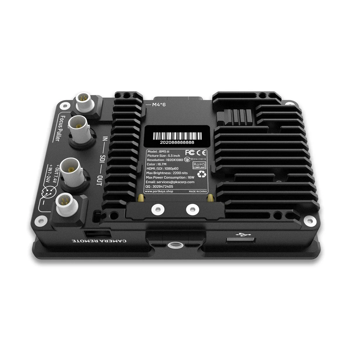 포트키스 BM5 III 5.5인치 온 4K SDI HD-MI 2200니트 캐논 Z CAM E2 블랙매직 DSLR용