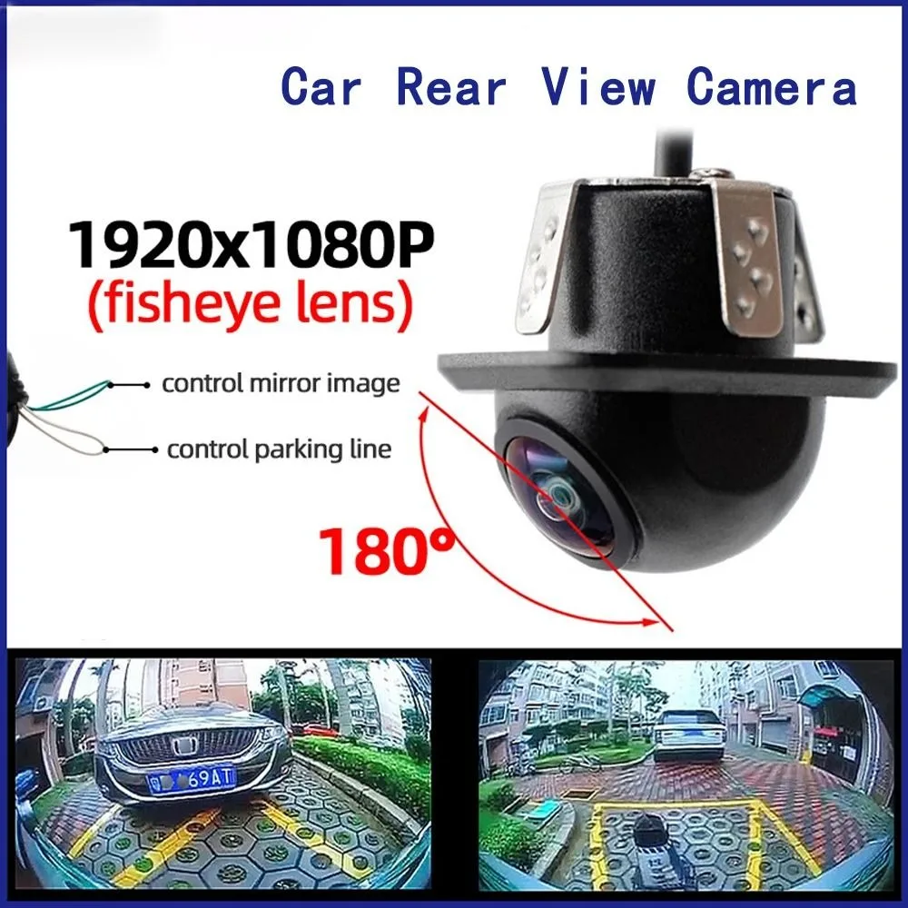 Car Rear View Camera Night Vision Reversing Auto Parking Monitor CCD Waterproof HD Video Fish Eye Lens