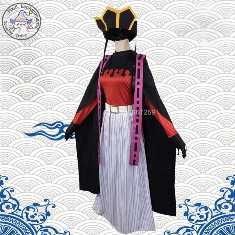 

Popular Anime Demon Doma Douma Cosplay Costume Twelve Kizuki Upper Rank Two Role Play Wig Fan Sets Outfit for Men Women
