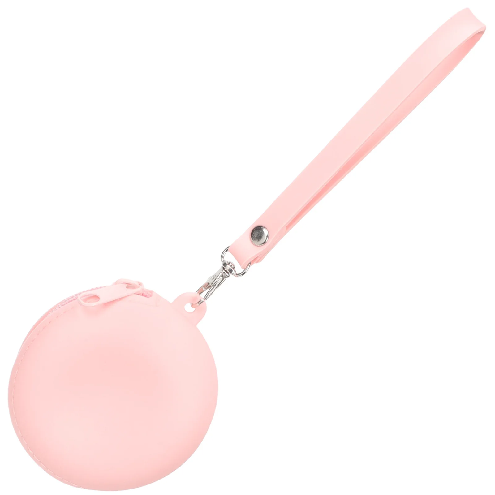 

Silicone Change Purse Zipper Wrist Strap Small Coin Bag Compact Lightweight Organizer for Women Girls Daily Travel Shopping Use