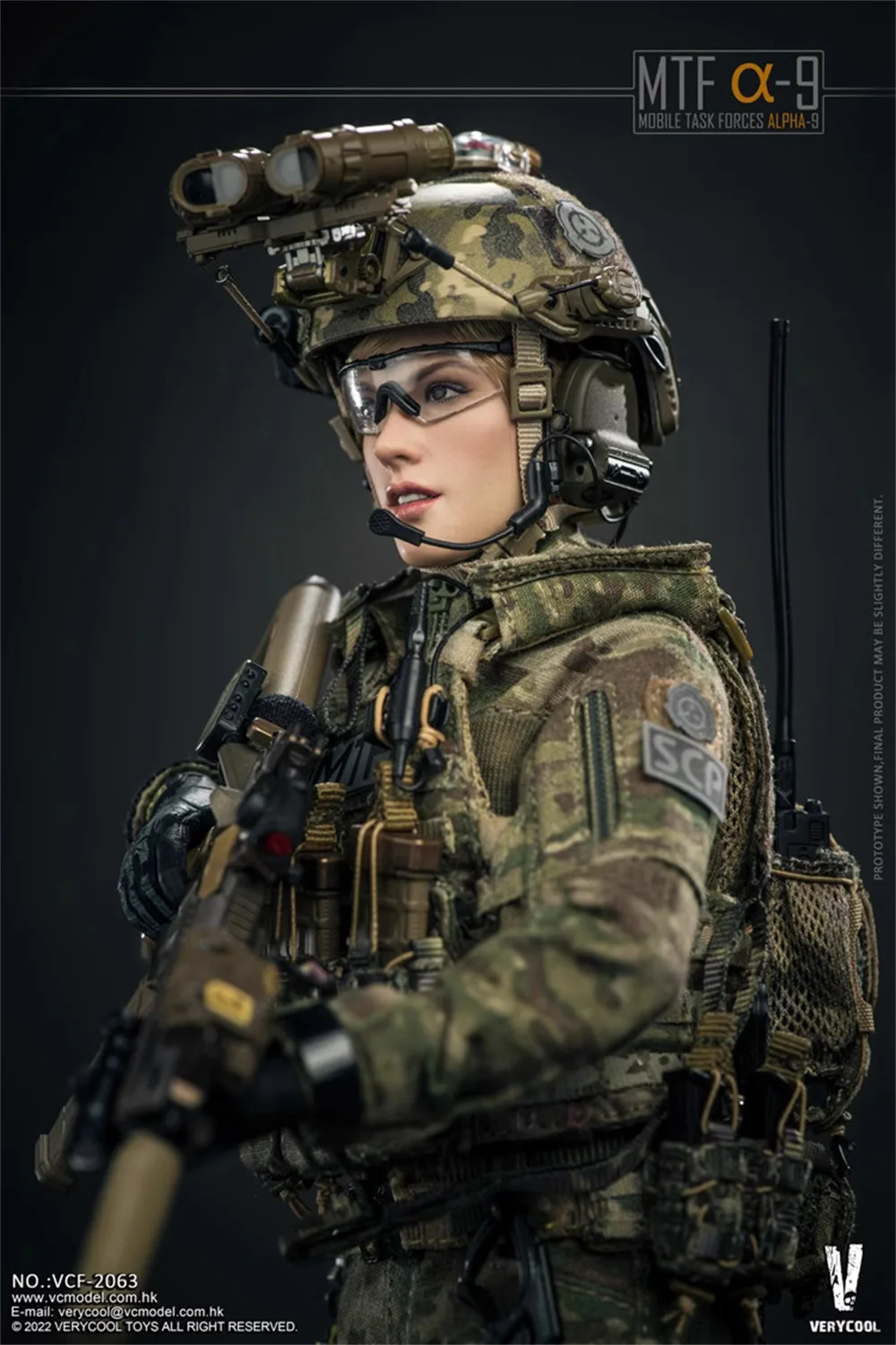 VERYCOOL VCF-2063 Female Task Soldier Force Alpha-9 Half Rubberized Body Action Moveable Body Figure Gift For Fans 1/6