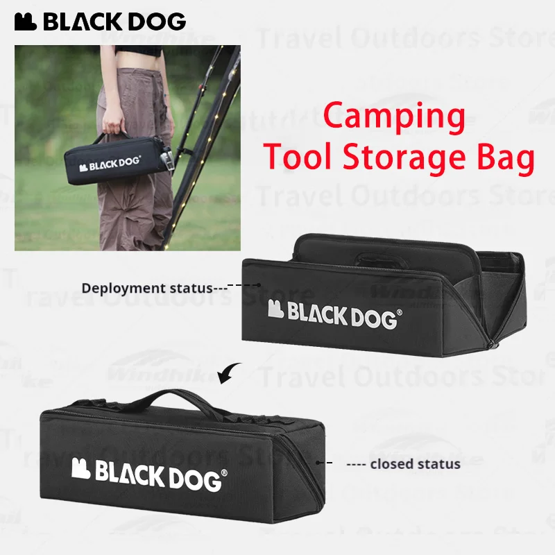 Naturehike Blackdog Camping Tool Storage Bag 9.5L Large Capacity Folding Waterproof Outdoor Accessories Equipments Storage Bag