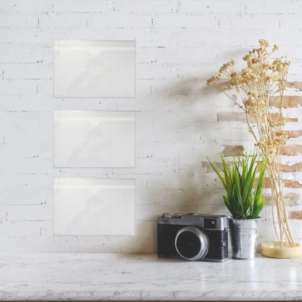 

20Pcs Label Pouch Clear Self-Adhesive Cards Sleeves for Index Library Cards Sticky Pocket Holder Dust Waterproof Protector