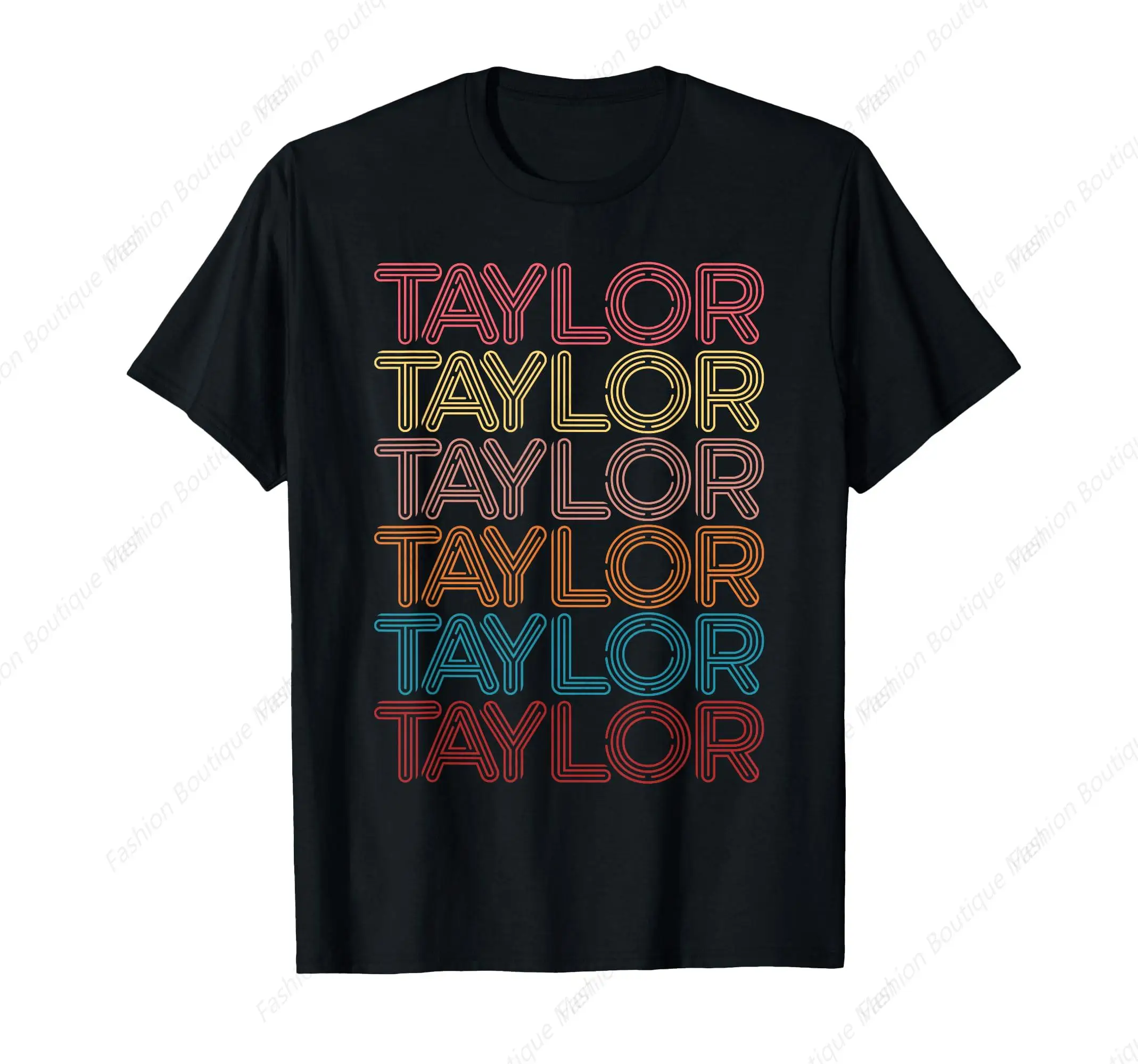 

Vintage Taylor Name Art-Design Printing T-Shirt Taylor Fans Shirt Men Women Leisure Cotton Tee