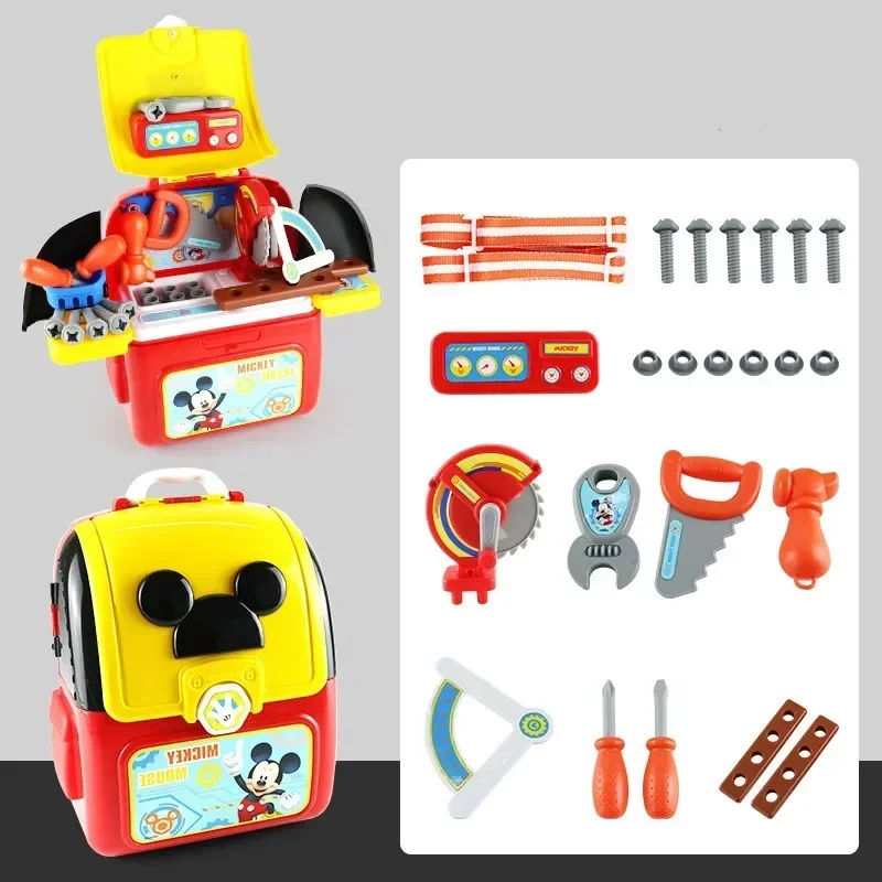 

[Disney]2 in1 Mickey Minnie Makeup Playset kids Toolbox Toy Set doctor play set backpack toy play house set kids toys baby gift