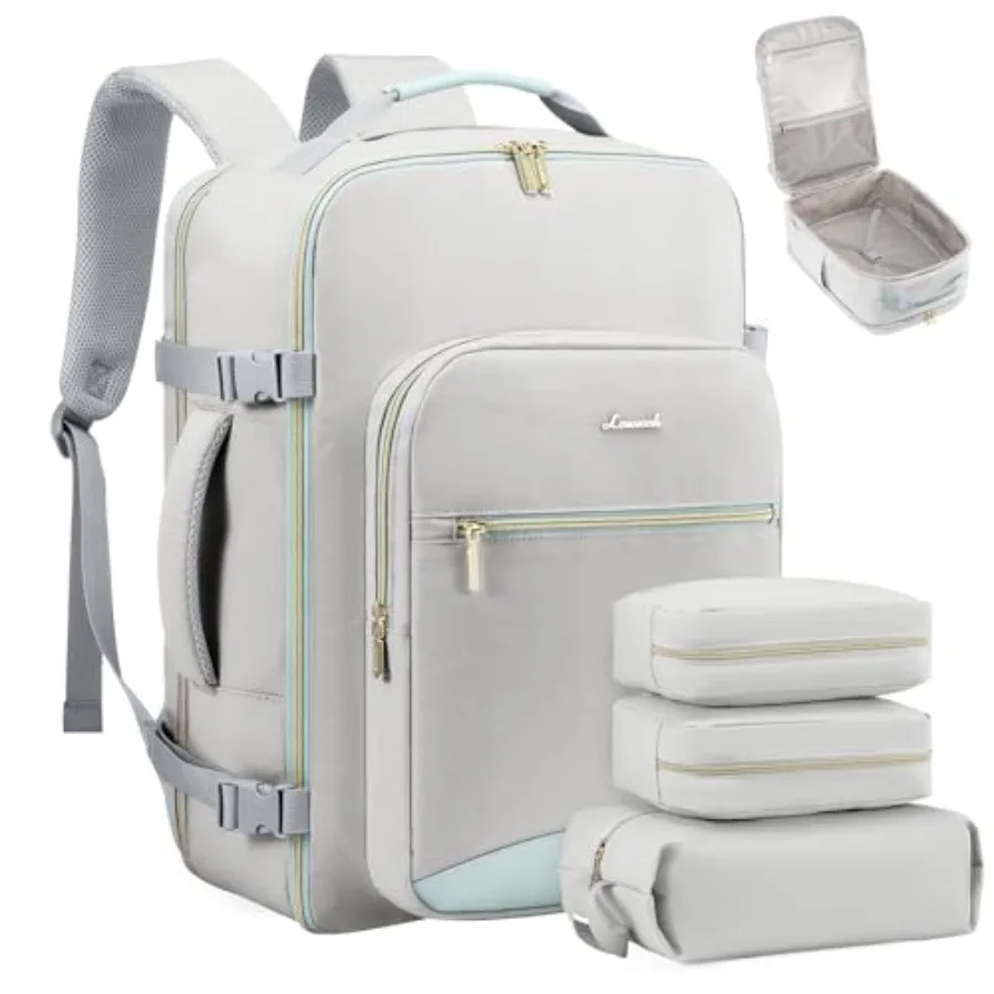 

Travel Backpack for Women and Men 40L, Airline Approved Carry On Backpack Travel Essentials, TSA Carry on Luggage, Waterproof P