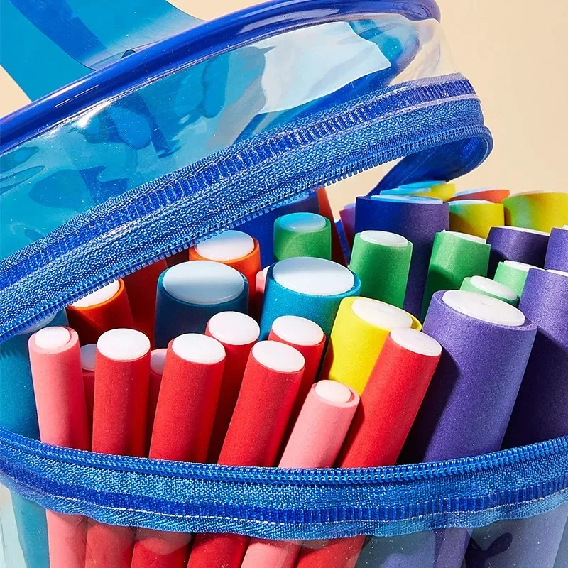 42 قطعة/المجموعة/المجموعة قضبان الشباك المرنة الشعر تويست قضبان مرنة بكرات الشعر مجموعة تويست رغوة بكرات الشعر لتقوم بها بنفسك لا قضبان الشعر الحرارة بكرات