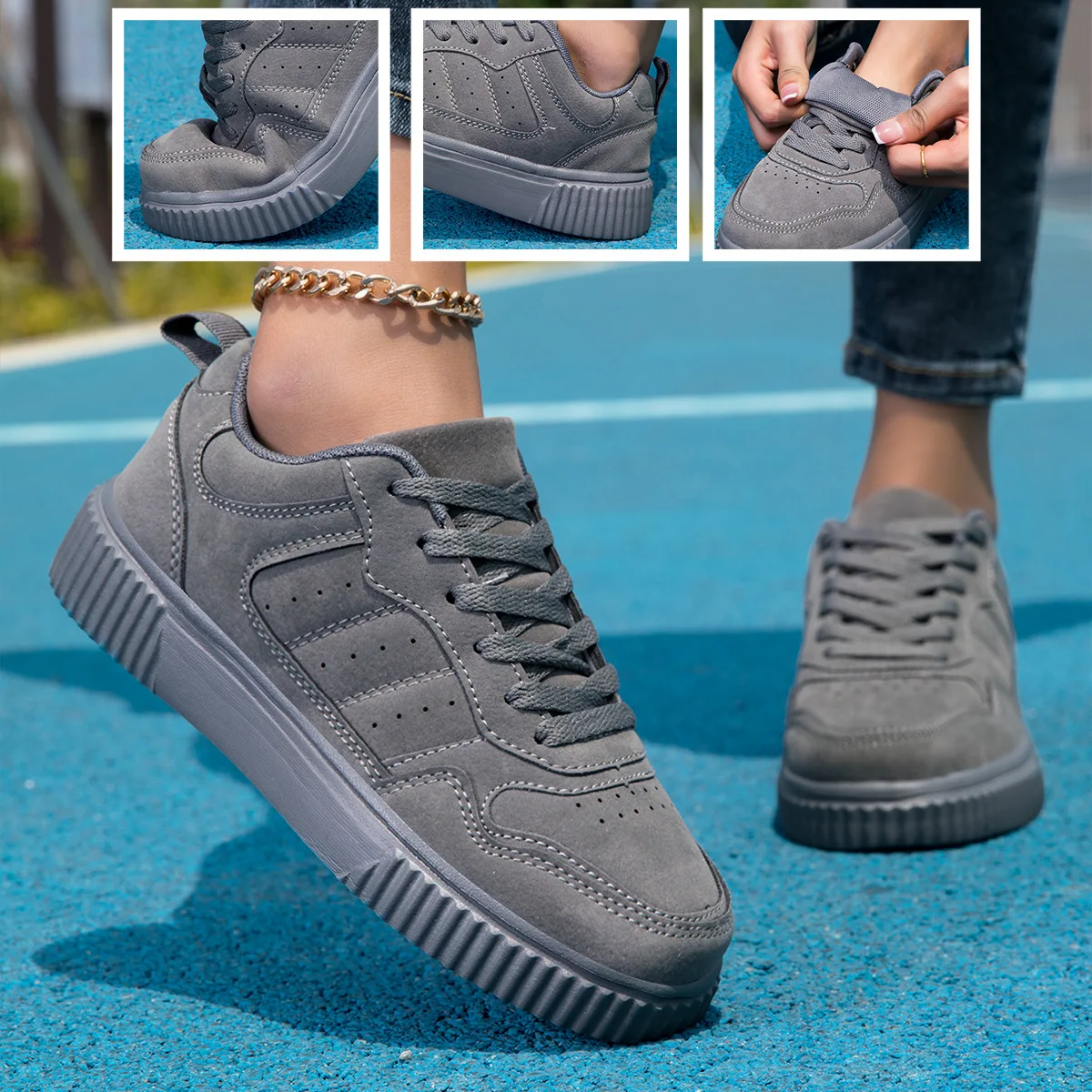 

Ретро-модные мужские кеды цвета хаки на плоской подошве, размеры 36, 37, 38, для студентов и подростков, повседневные спортивные туфли с кожаной внутренней отделкой