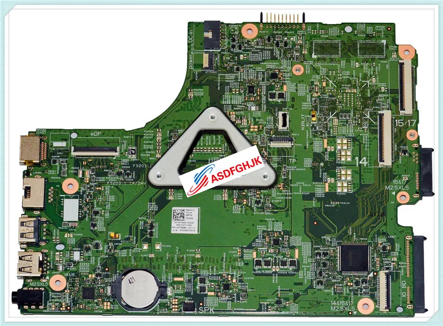 

Материнская плата для ноутбука Dell Inspiron 15 3542, процессор Pentium DC 3558U, 1,6 ГГц, P34KX, полностью протестирована